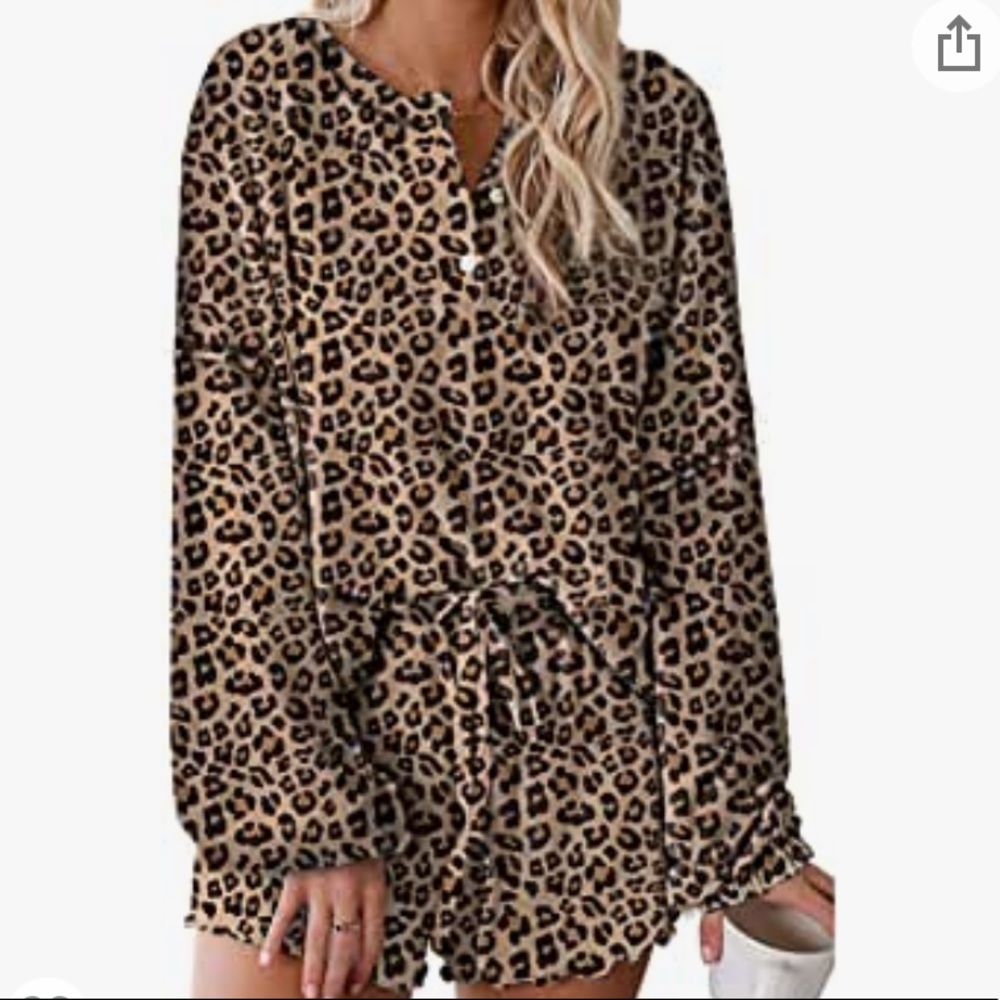 Leopard pajama set